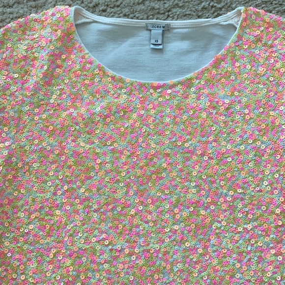 J. Crew Sequined Short Sleeve Tee - Picture 3 of 8